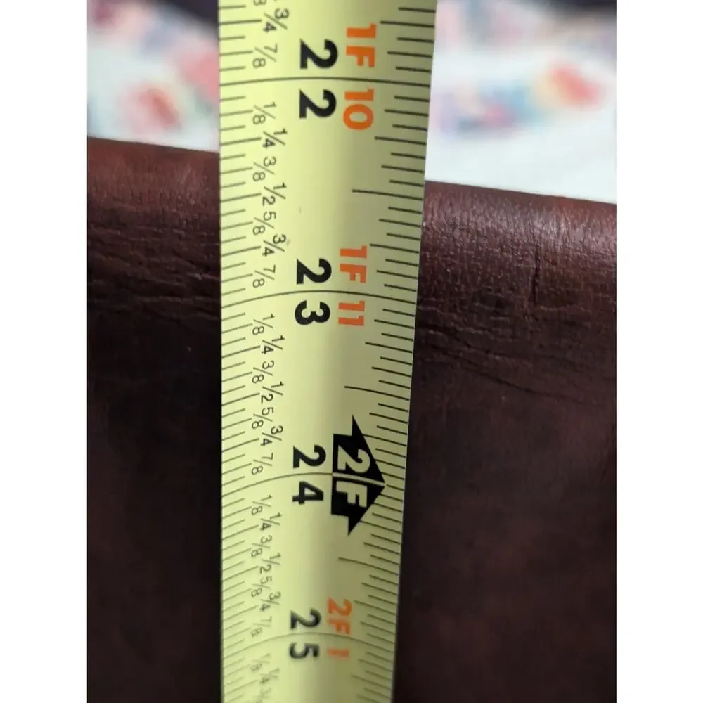 Brown No Fabric Content Canvas Lined Shoulder Strap Brief Bag